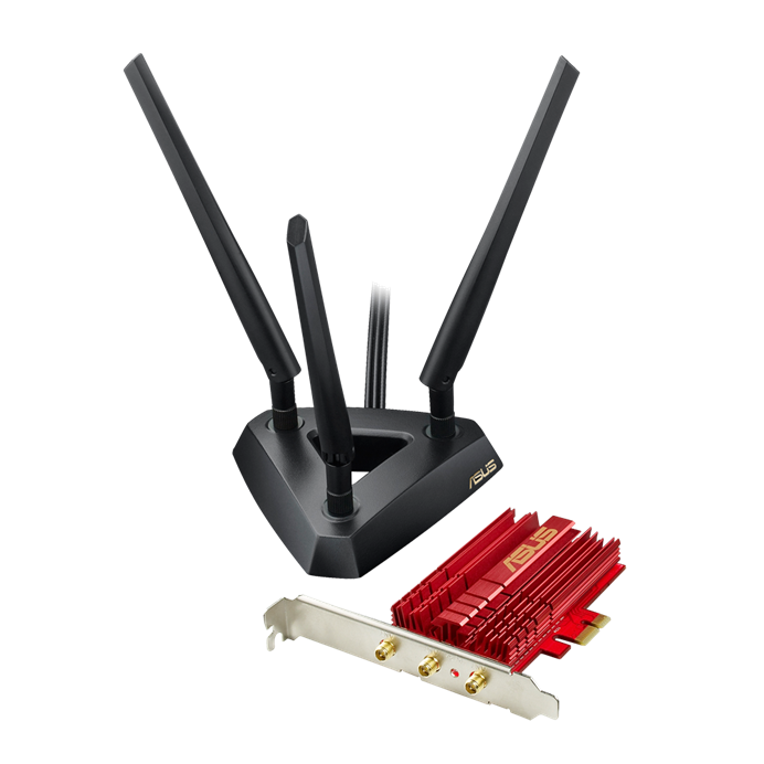 Asus PCE-AC68 Scheda di rete PCI-Ex Wireless AC1900 DUAL Band 1300/600 Mbps 2.4Ghz /5Ghz dualband / 3 antenne esterne