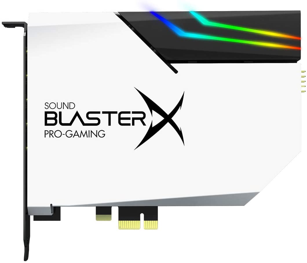 CREATIVE Sound BlasterX AE-5 Plus Pure Edition Scheda Audio di Classe Ultra SABRE32 da Gaming PCI-e da 32bit/384 kHz e DAC con Dolby Digital e DTS, Doppio Amplificatore per Cuffie Xamp, Snr da 122 Db